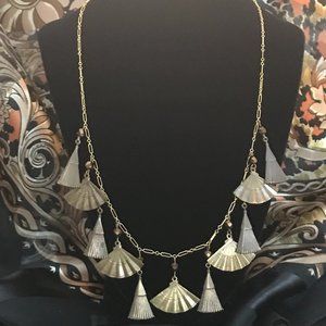 Pididdly Links Vintage Antiqued Gold Tone Necklace